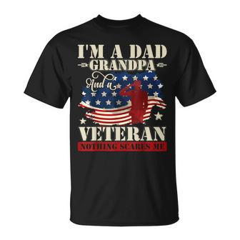 I'm A Dad Grandpa And A Veteran 4Th Of July Father's Day T-Shirt - Monsterry AU