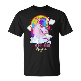I'm Fucking Magical Unicorn Magic Adult Humor Rainbow T-Shirt - Monsterry DE