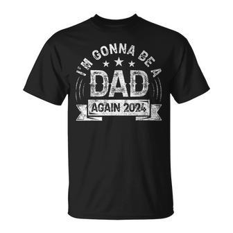 I'm Gonna Be A Dad Again 2024 Fathers Day Vintage Mens T-Shirt - Thegiftio UK