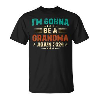 I'm Gonna Be A Grandma Again 2024 Fathers Day Vintage Women T-Shirt - Thegiftio UK