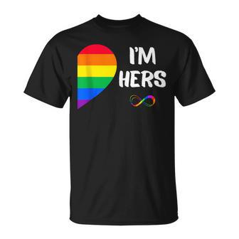 I'm Hers Shes Mine Lesbian Couples Matching Lgbt Pride Flag T-Shirt - Monsterry AU