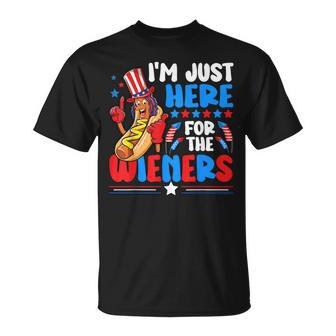 I'm Just Here For The Wieners Happy 4Th Of July T-Shirt - Monsterry CA