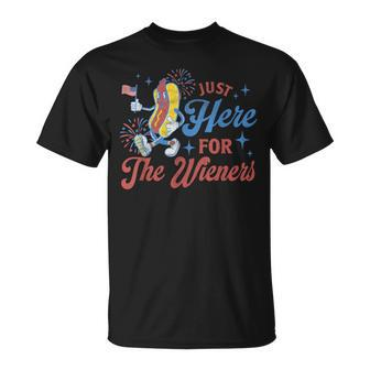 I'm Just Here For The Wieners Patriotic Family T-Shirt - Monsterry CA