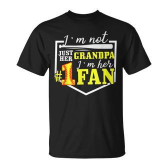 I'm Not Just Her Grandpa I'm Her One Fan Proud Softball T-Shirt - Monsterry DE