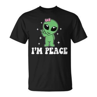 I'm Peace Alien Couples Matching Valentine's Day T-Shirt - Seseable
