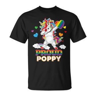I'm A Proud Lgbt Gay Poppy Pride Dabbing Unicorn Rainbow Les T-Shirt - Monsterry