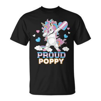 I'm A Proud Transgender Poppy Dabbing Unicorn Lgbt Gay Pride T-Shirt - Monsterry CA