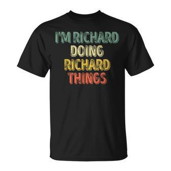 I'm Richard Doing Richard Things Personalized Name T-Shirt - Seseable
