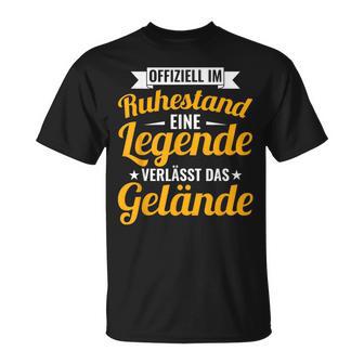 Im Ruhestand Legende Verlässt Gelände Schwarzes T-Shirt für Herren - Seseable