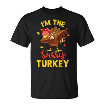 I'm The Sassy Turkey Matching Family Thanksgiving Day Party T-Shirt - Monsterry