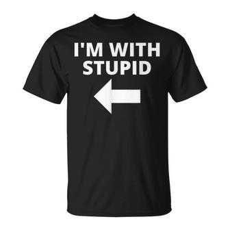 I'm With Stupid Matching Couples T-Shirt - Monsterry UK