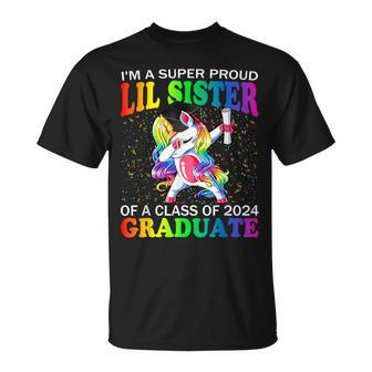 I'm A Super Proud Lil Sister Of A Class Of 2024 Graduate T-Shirt - Seseable