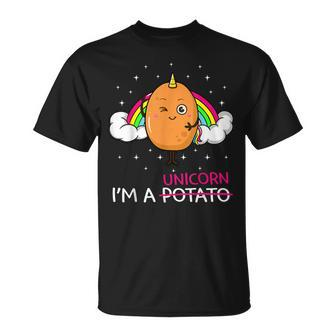 I'm A Unicorn Potato Root Vegetable Spud Vegan Keto T-Shirt - Monsterry