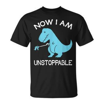 Now I'm Unstoppable T-Rex Dinosaur T-Shirt - Seseable