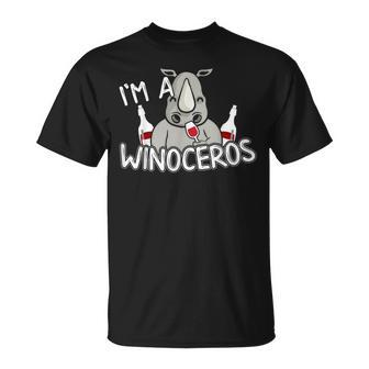 I'm A Winoceros Wine Lover Rhino T-Shirt - Monsterry AU