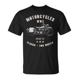 Indian 741 Classic Motorcycle Ww2 T-Shirt - Monsterry AU