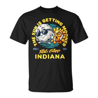 Indiana Solar Eclipse Apr 8 2024 Sun Is Getting Mooned T-Shirt - Seseable