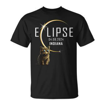 Indiana Total Solar Eclipse 2024 Cat Glasses Totality T-Shirt - Monsterry