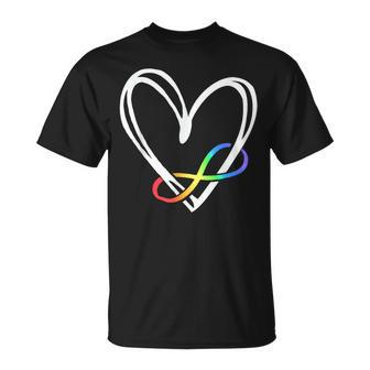 Infinity Heart Autism Awareness Love Needs No Words Tie Dye T-Shirt | Mazezy UK