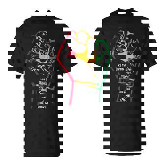 Inspiring Black Leaders Power Fist Hand Black History Month T-Shirt - Monsterry