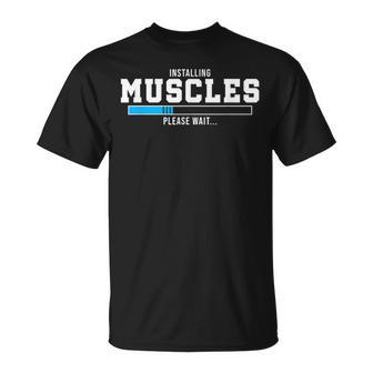 Installing Muscles Please Wait-Gym Workout Women T-Shirt - Monsterry AU