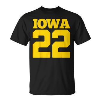 Iowa 22 Clark Front And Back T-Shirt | Mazezy