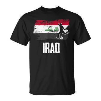 Iraq Flag Jersey Iraqi Soccer Team Iraqi T-Shirt - Monsterry