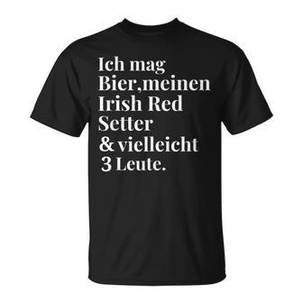 Irish Red Setter Beer Dogs Men T-Shirt - Monsterry