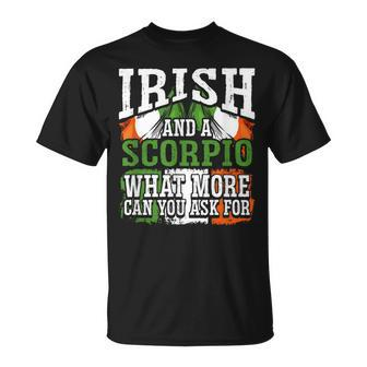 Irish And A Scorpio Flag Zodiac Facts Birthday T-Shirt - Thegiftio UK