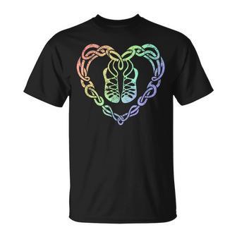 Irish Step Dancing Celtic Knot Heart T-Shirt - Monsterry CA