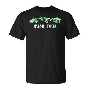 Irish Yoga St Patrick's Day Drunk T-Shirt - Monsterry