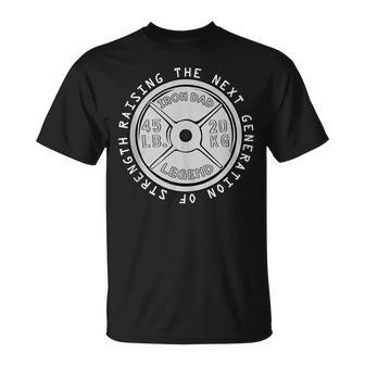 Iron Dad Raising The Next Generation Of Strength Gym T-Shirt - Monsterry