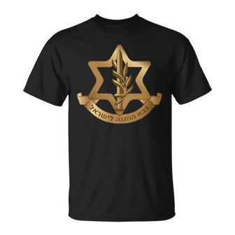 Israel Defense Force Idf Israeli Armed Forces Emblem T-Shirt | Mazezy