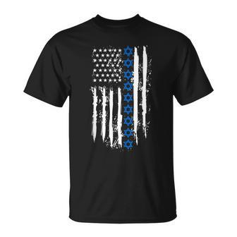 Israel Independence Star Of David Us American Flag Patriotic T-Shirt - Monsterry UK
