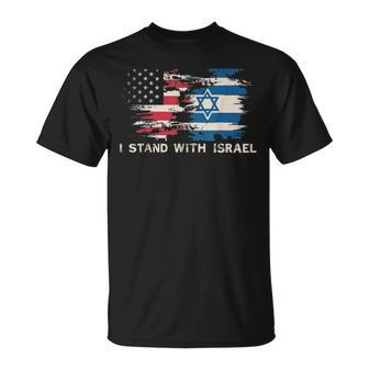Israeli Flag Jewish Star Of David I Stand With Israel T-Shirt - Seseable