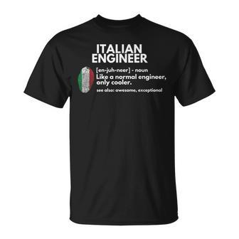 Italian Engineer Definition Italy Engineering T-Shirt - Monsterry