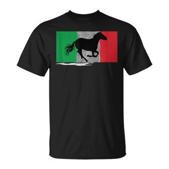 Italian Flag Stallion Italy Horse Culture Pride T-Shirt - Monsterry CA