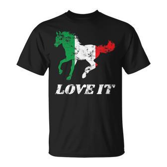 Italian Horse Riding Horseback Rider Equestrian Pony Hooves T-Shirt - Monsterry CA