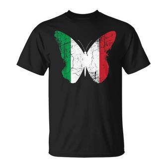 Italy Butterfly Statement Distressed Look Italian er T-Shirt - Monsterry AU