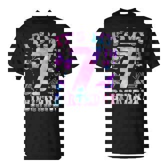 It's My 7Th Birthday Butterfly Theme 7 Year Old Party Girl T-Shirt | Seseable CA