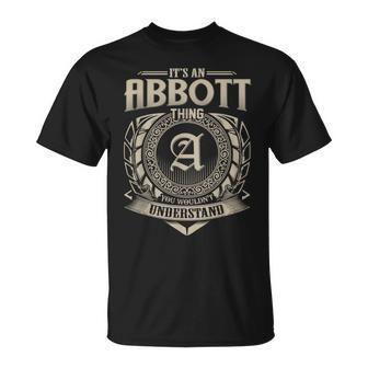It's An Abbott Thing You Wouldn't Understand Name Vintage T-Shirt - Seseable