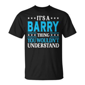 It's A Barry Thing Surname Team Family Last Name Barry T-Shirt - Seseable