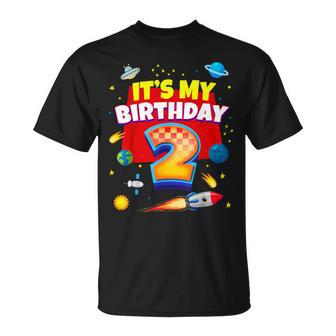 Its My Birthday 2Nd Boy Space Astronaut Family Matching T-Shirt - Monsterry DE