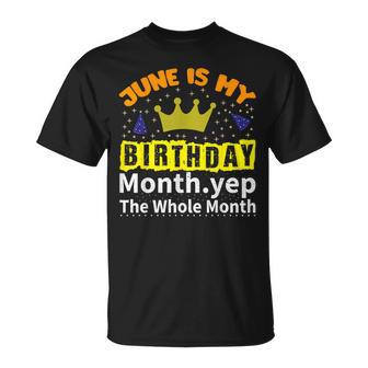 It's My Birthday June Month Groovy Birthday Novelty T-Shirt - Monsterry CA