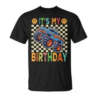 It's My Birthday Monster Truck Car Birthday Boys T-Shirt | Mazezy AU