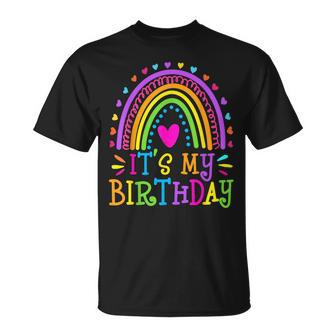 It's My Birthday For Women Ns Girls Rainbow T-Shirt - Monsterry UK