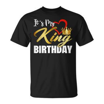 It's My Kings Birthday To My Husband Gold Crown T-Shirt - Monsterry