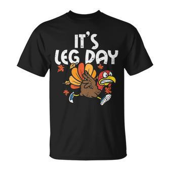 It's Leg Day Turkey Running Thanksgiving T-Shirt | Mazezy