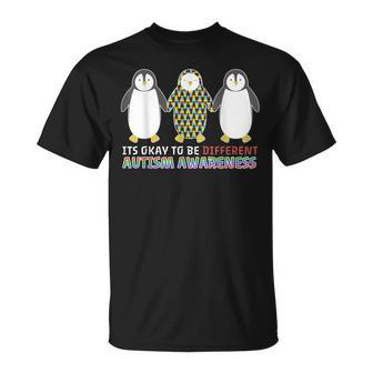 Its Ok To Be Different Penguin Cool Autism Awareness T-Shirt - Monsterry DE