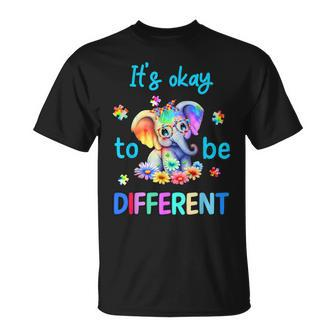 It's Okay To Be Different Autism Awareness Cute Elephant T-Shirt - Monsterry DE